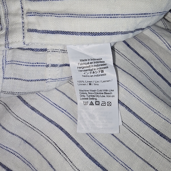 NWT Madewell The Zoe Striped Wide-Leg 100% Linen Pants Sz 6 - Picture 10 of 10